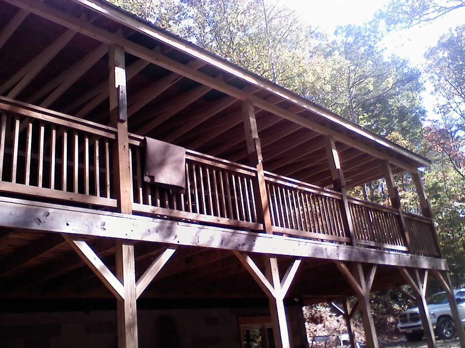 Timber framing under a new elevated porch and deck — Roof Leak Repair in Jenners by Roofing Brothers